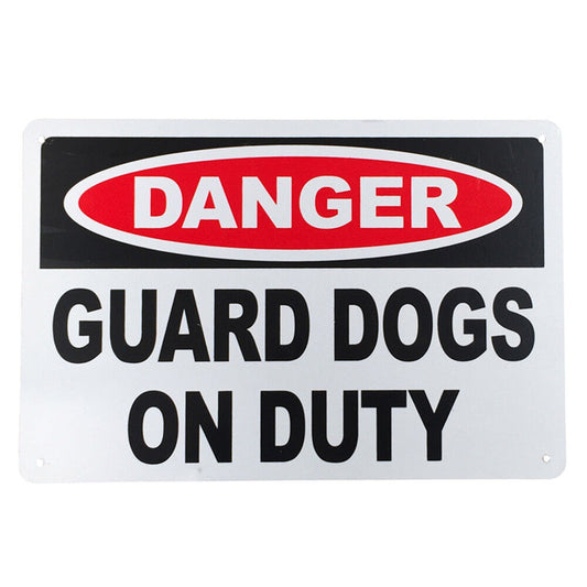 Warning Notice Sign Guard Dog On Duty Danger 200x300mm Security Property Home