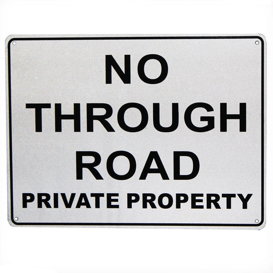 Warning Notice Sign No Through Road Private Property 200x300mm Safety Traffic