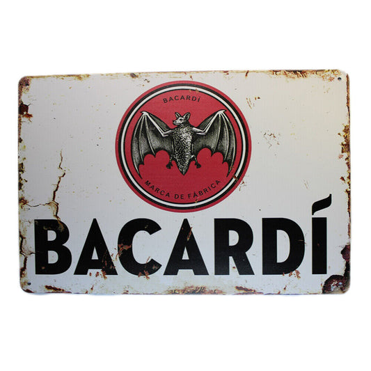 Tin Sign Bacardi Sprint Drink Bar Whisky Rustic Look