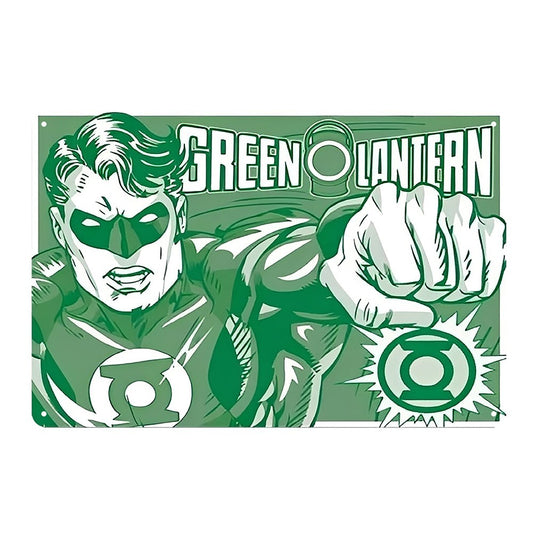 Green Lantern Collectible Superhero Tin Sign Retro Vintage