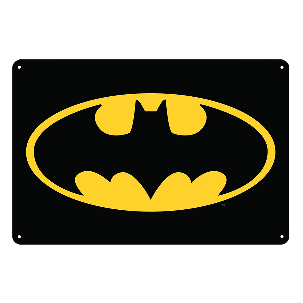 Batman Black Mask Cosmic Film Tin Metal Sign Rustic Look Vintage