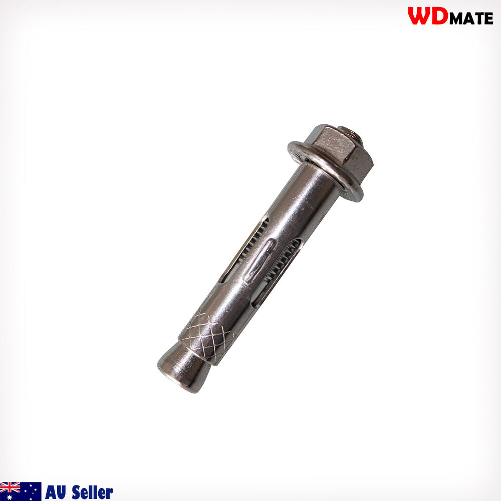 10x Sleeve Anchor Bolt Flange 110mm Hex Nut M12 Dyna Masonry Build Spare Viewmax