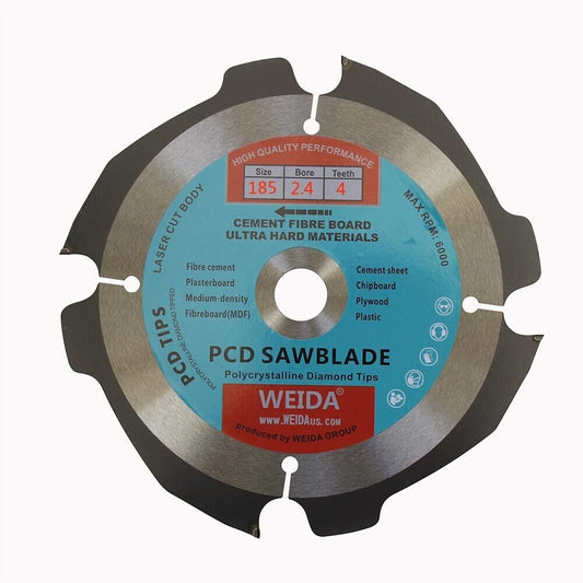 185mm 4t Pcd Saw Blade 6-1/2″ Fibre Cement Bore 20mm Cutting Disc 2.4*1.8