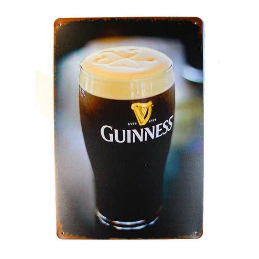 Tin Sign Guinness Estd1759 Sprint Drink Bar Whisky Rustic Look