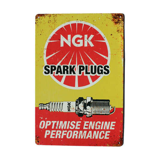 Tinsign200x300mmmetal Ngk Spare Plugs Optimise Engine Performance High Quality