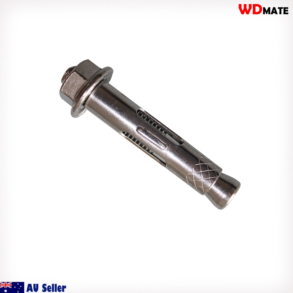 10x Sleeve Anchor Bolt Flange 110mm Hex Nut M12 Dyna Masonry Build Spare Viewmax
