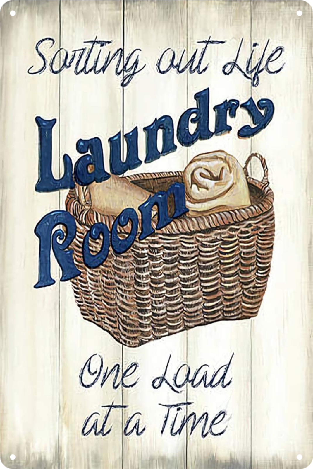 Laundry Room Sorting Out Life One Load At A Time Tin Sign Retro 20x30cm