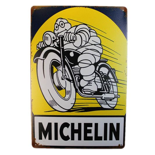 Tin Sign Michelin Sprint Drink Bar Whisky Rustic Look