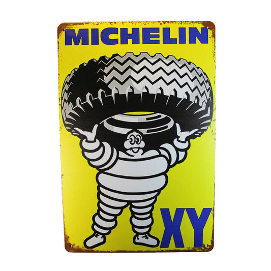 Tin Sign Michelin Xy  Sprint Drink Bar Whisky Rustic Look