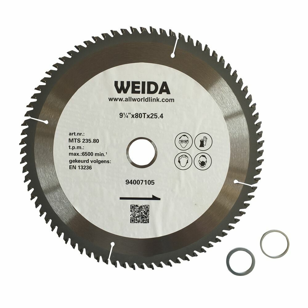 235mm Wood Circular Saw Blade Cutting Disc Atb 9-1/4″ 80t Bore 25.4/22.23mm K2.8