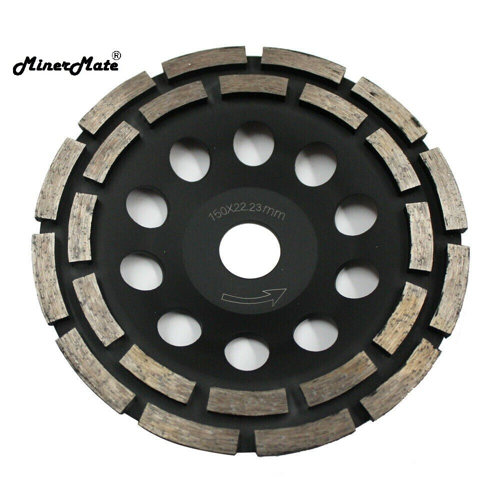 150mm Diamond Grinder Wheel Disc Grinding 2 Row 24 Seg 65mn Stone Brick Concrete
