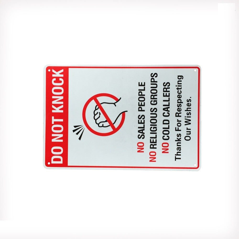 Warning Notice Sign Do Not Knock No Sales Religious Cold Callers 200x300mm