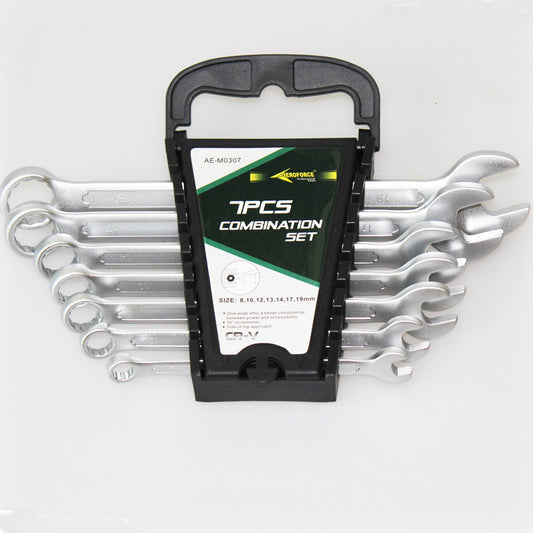 Comb Wrench Spanner Ratchet 7pc 8-19mm Chrome Hd Crv Din Pro Auto Tool 20003041