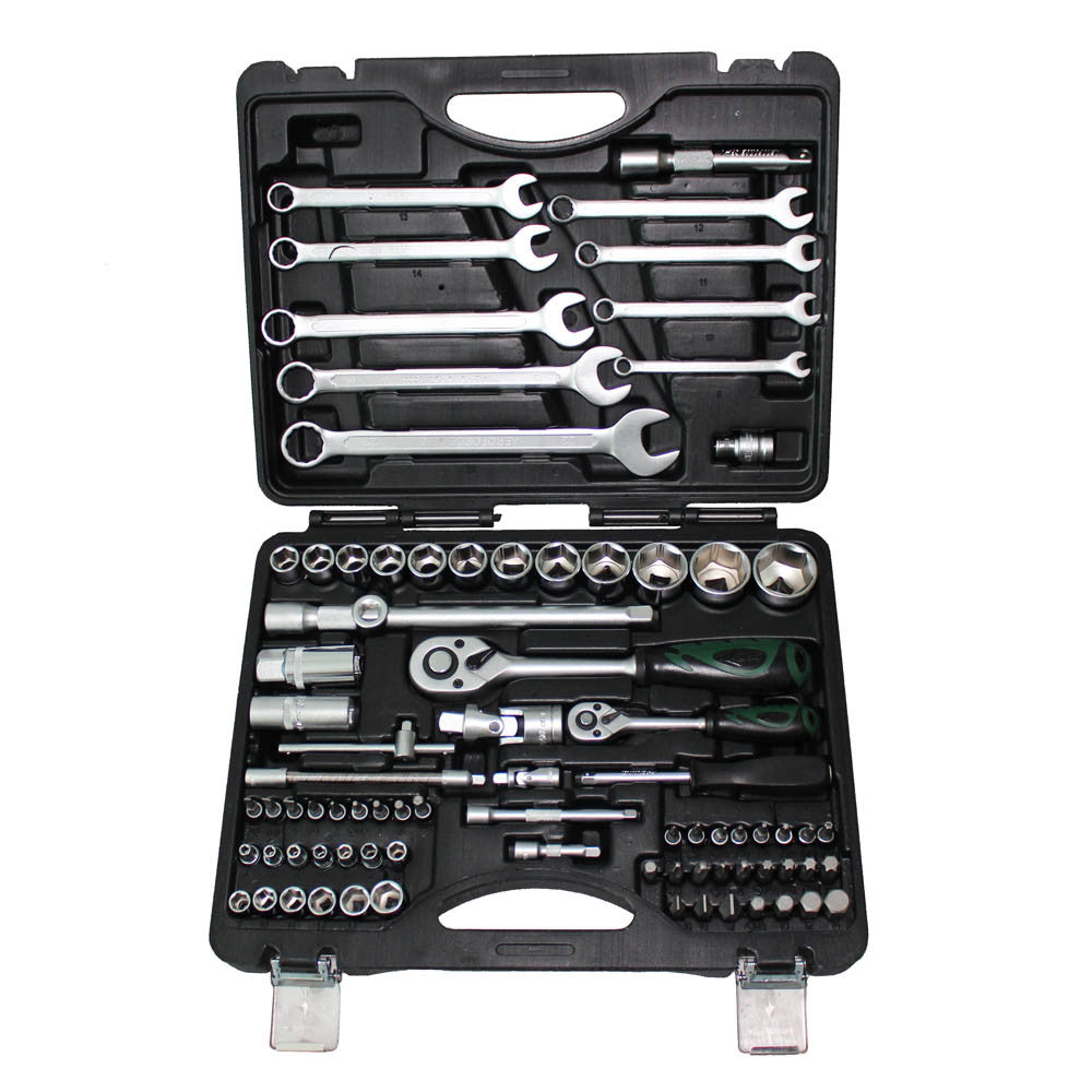 82pc Comb Socket Spanner Set 1/4″ 1/2″ Dr. Ratchet Wrench Bit Crv Tool 20003017