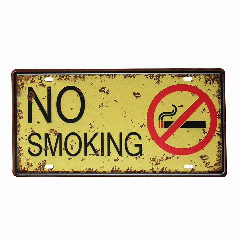 Tin Sign No Smoking Metal Tin Sign Vintage Retro 150x300mm Man Cave Metal