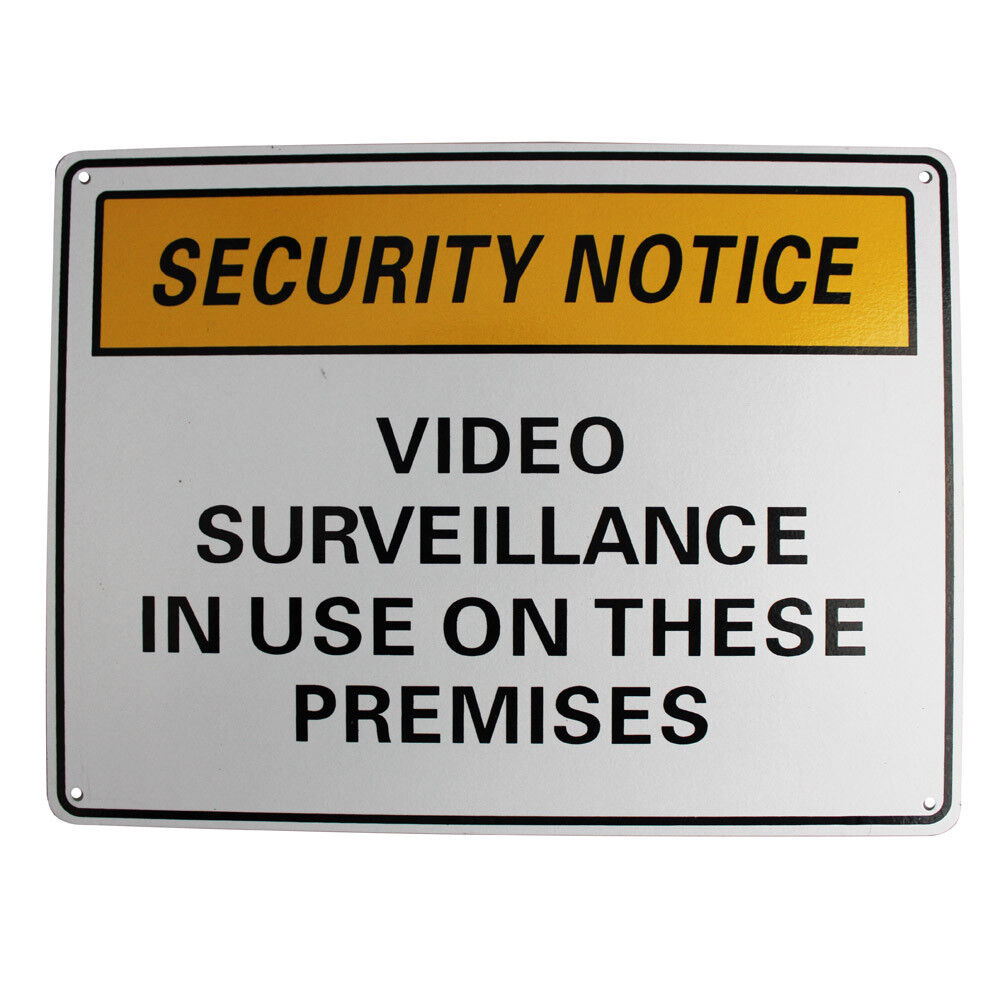 Warning Security Notice Sign Video Surveillance In Use 200x300mm Great Metal Pro