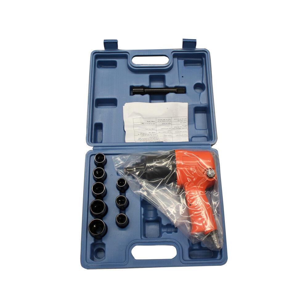 Dr 1/2″ 8 Socket 13-24mm Air Impact Pneumatic Wrench Rattle Gun Inlet1/4