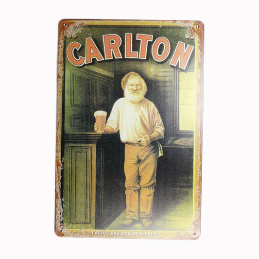 Tin Sign Carlton  Sprint Drink Bar Whisky Rustic Look