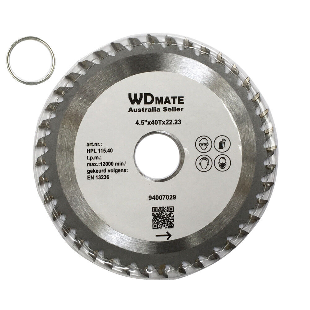 115mm 40t Tct Wood Cutting Disc Circular Saw Blade Atb 1.2mm 4.5″ 22.23/20mm