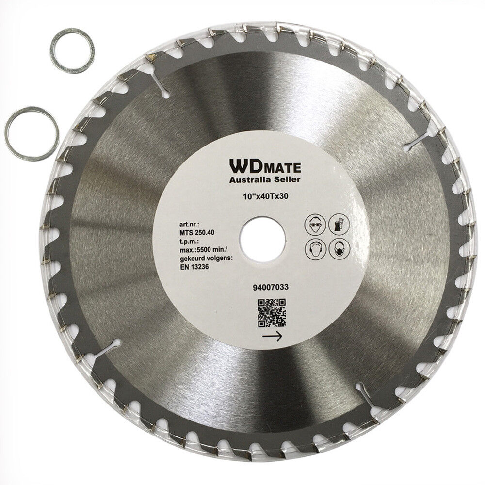 250mm 40t Tct Wood Cutting Circular Saw Blade Disc 1.8 30 /25.4 Wheel Timber Atb