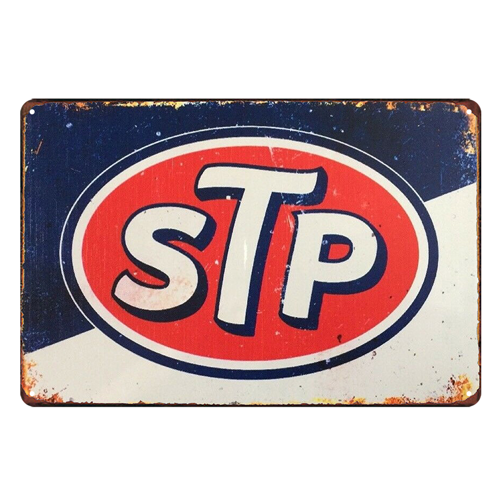 Stp Motor Oil Car Spirit Rustic Metal Sign Vintage Tin Shed Garage Bar