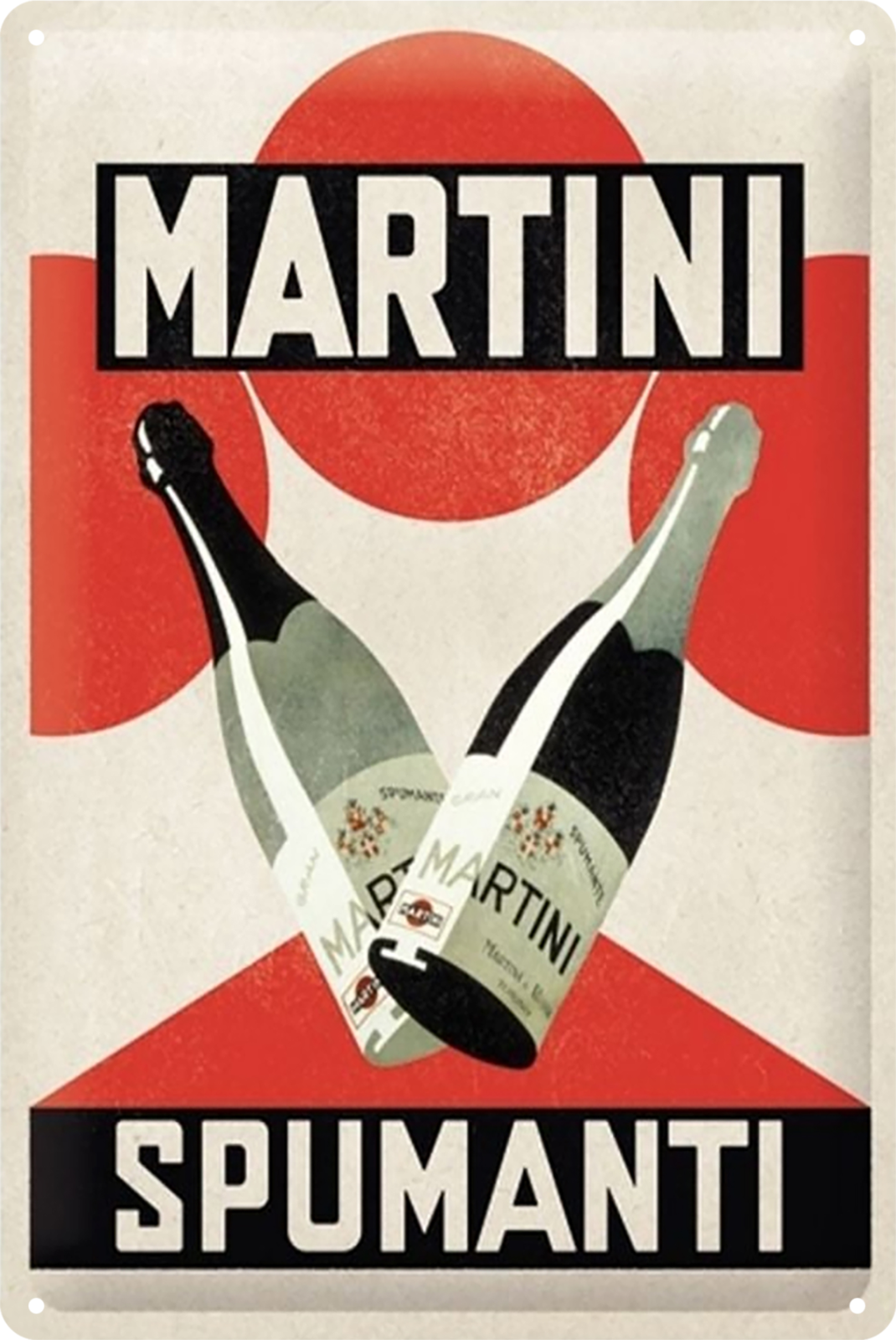 Martini Spumanti Drink Tin Sign Rustic Look Vintage Retro 20x30cm
