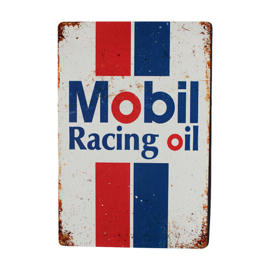 Warning Sign Tin Mobil Racing French Flag Metal Oil Auto Car Gas Fuel 300x200mm