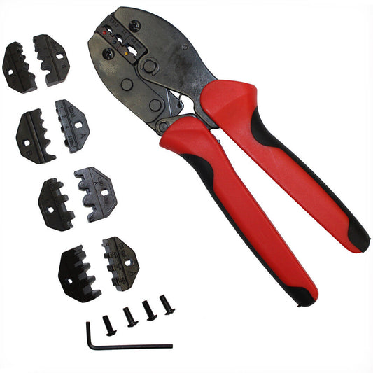 5 Die Pro Crimping Tool Wire Ratchet Crimper Bootlace Barrel N-insulate