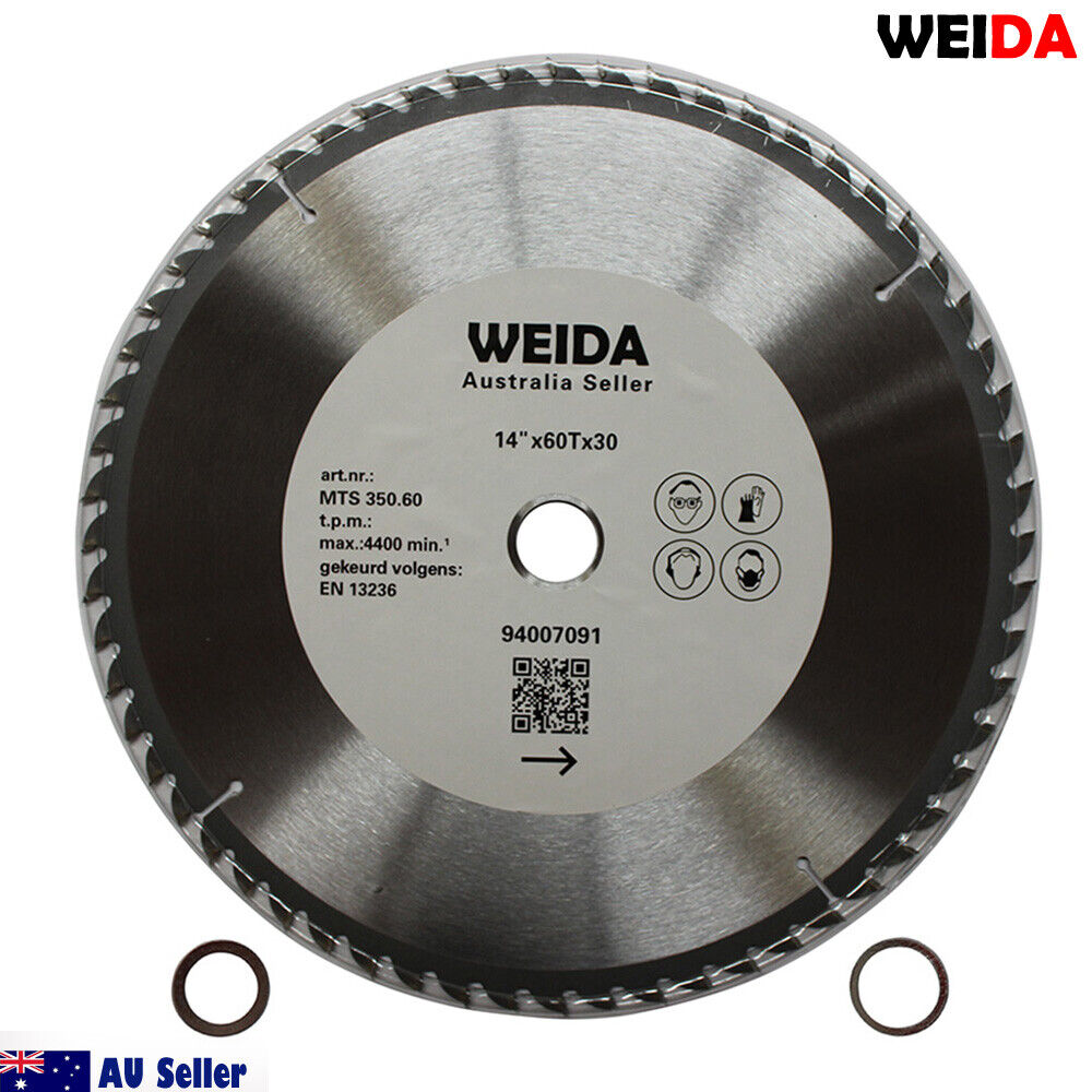 350mm Wood Circular Saw Blade Cutting Disc 14'' 60t Bore 30/25.4/22.23mm K 3.5mm