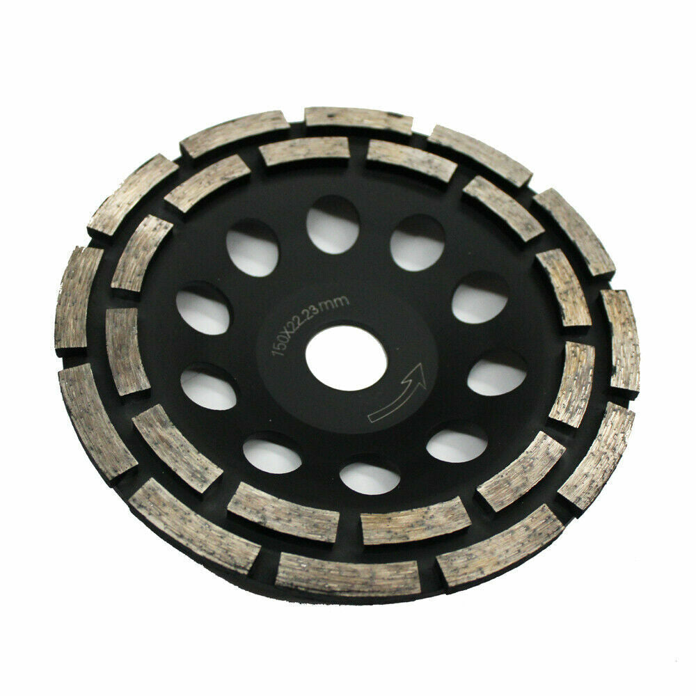 150mm Diamond Grinder Wheel Disc Grinding 2 Row 24 Seg 65mn Stone Brick Concrete