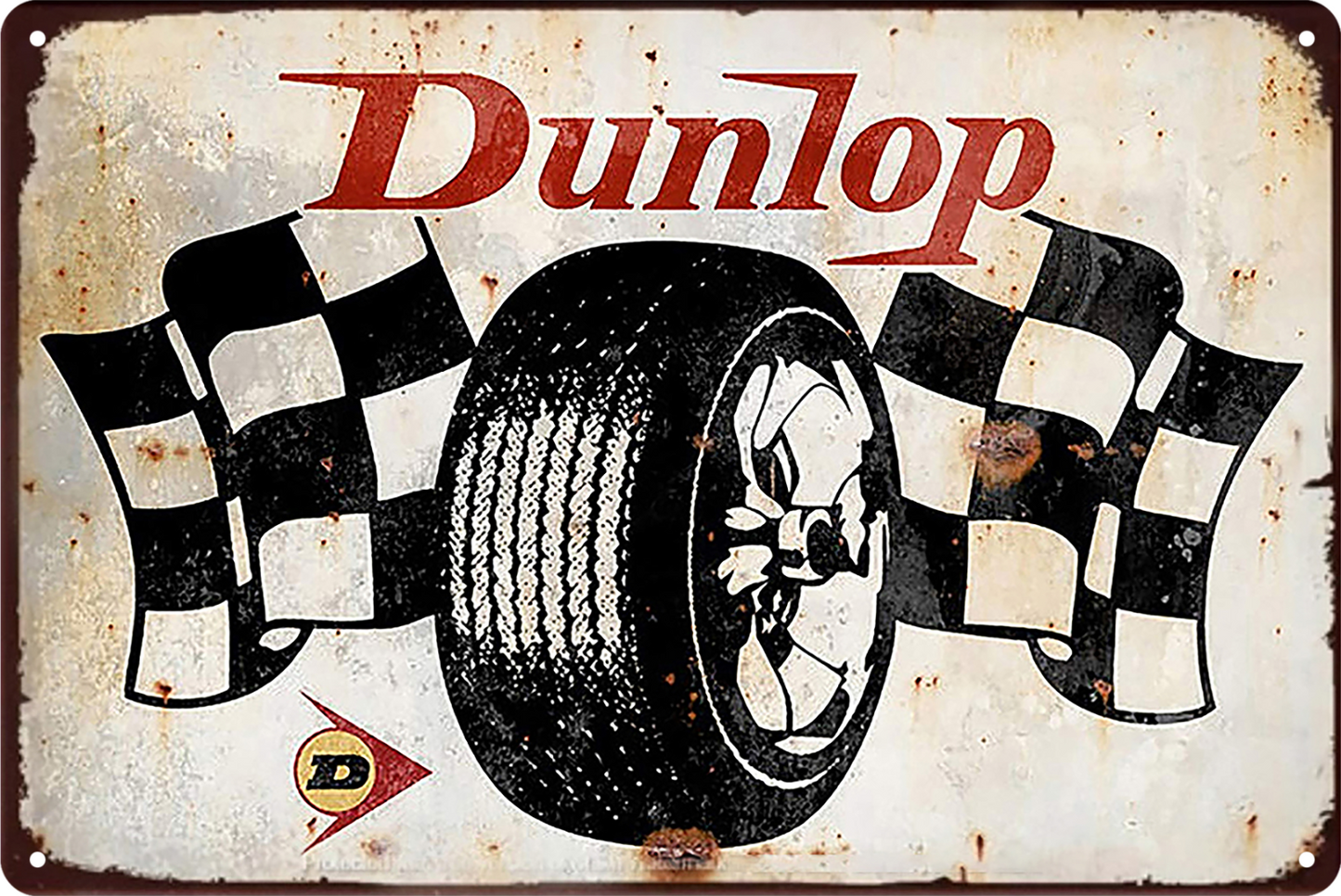 Dunlop Tires Car Tin Sign Rustic Look  Retro 20x30cm