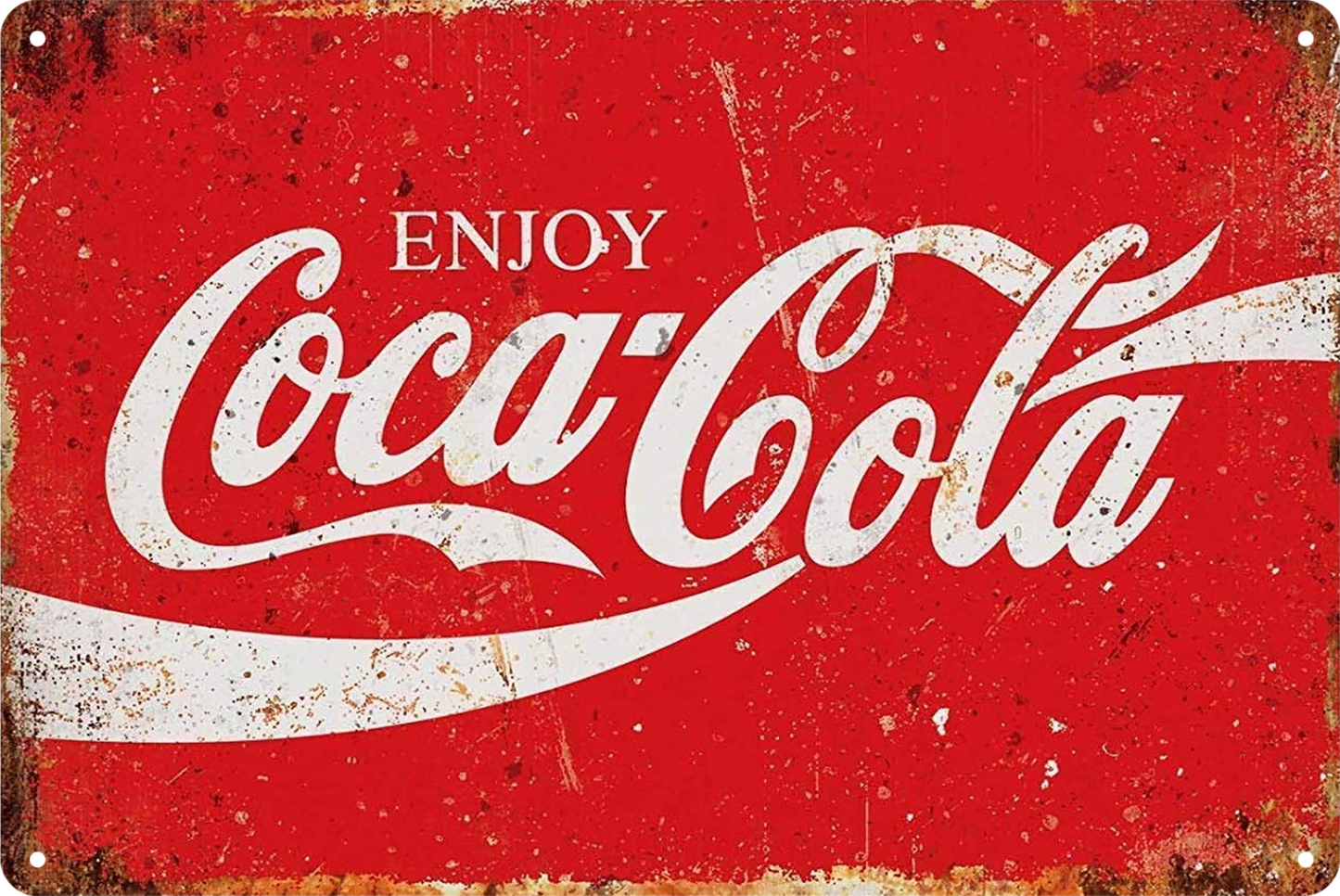 Coca Cola Enjoy Drink Tin Sign Rustic Vintage Retro 20x30cm