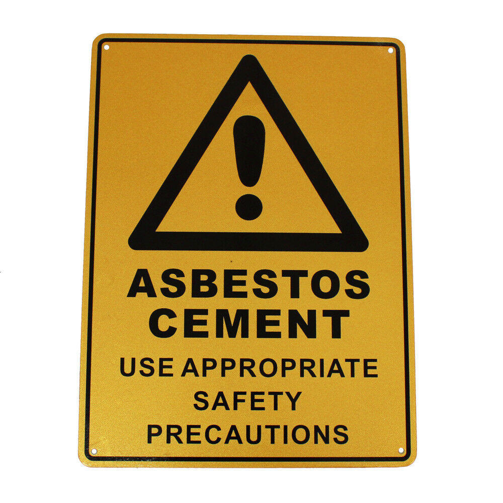 Warning Danger Asbestos Cement Use Safety Precautions Sign 300*200mm Metal