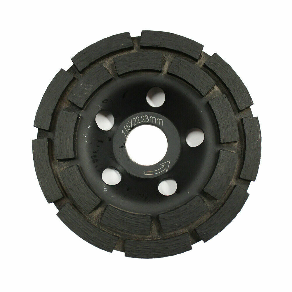 115mm Diamond Grinder Wheel Disc Double Row 18seg Grinding Stone Brick Concrete