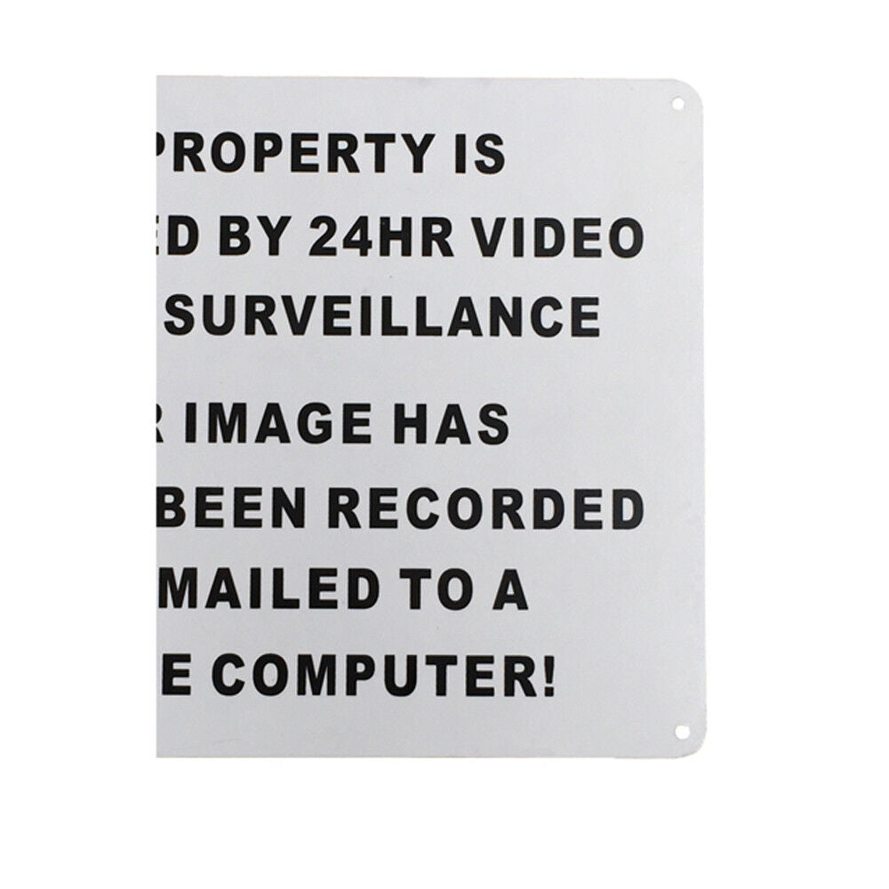 Warning Sign 24hr Video Audio Surveillance Security 200x300mm Metal Cctv Safety