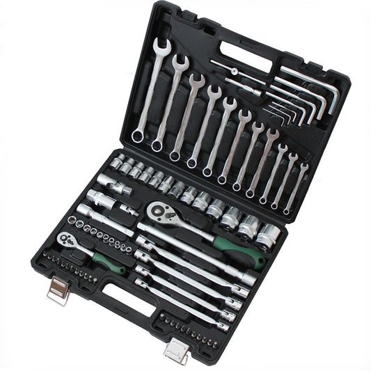 77pc 1/4″ 1/2″ Dr Comb Socket 1-32mm Bit Bar Joint Ratchet Wrench Hand 20003048
