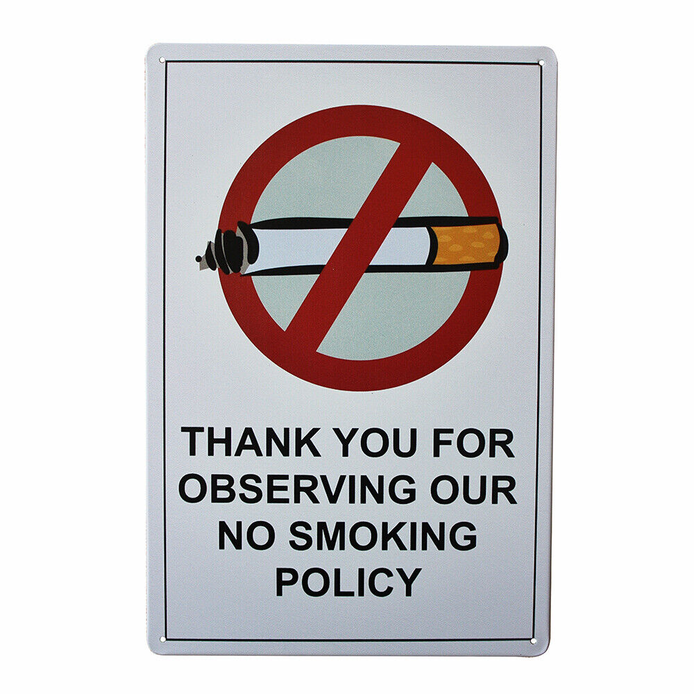 Tin Sign Thank You For Observing Our No Smoking Policy Metal Sign Vintage Tin