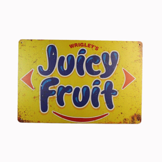 Tin Sign Juicy Fruit Sprint Drink Bar Whisky Rustic Look