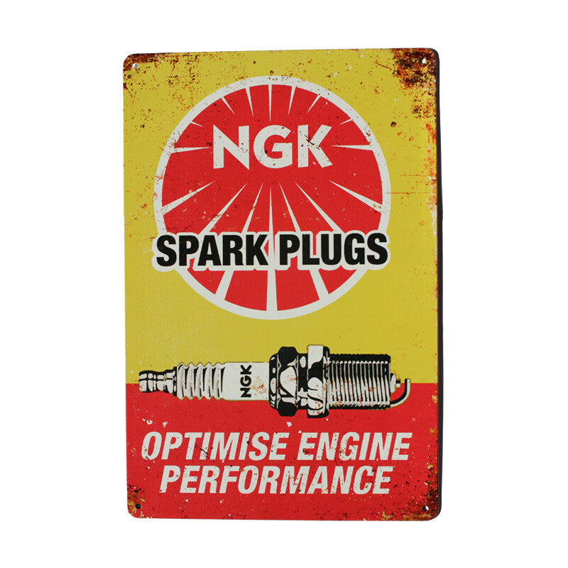Tinsign200x300mmmetal Ngk Spare Plugs Optimise Engine Performance High Quality