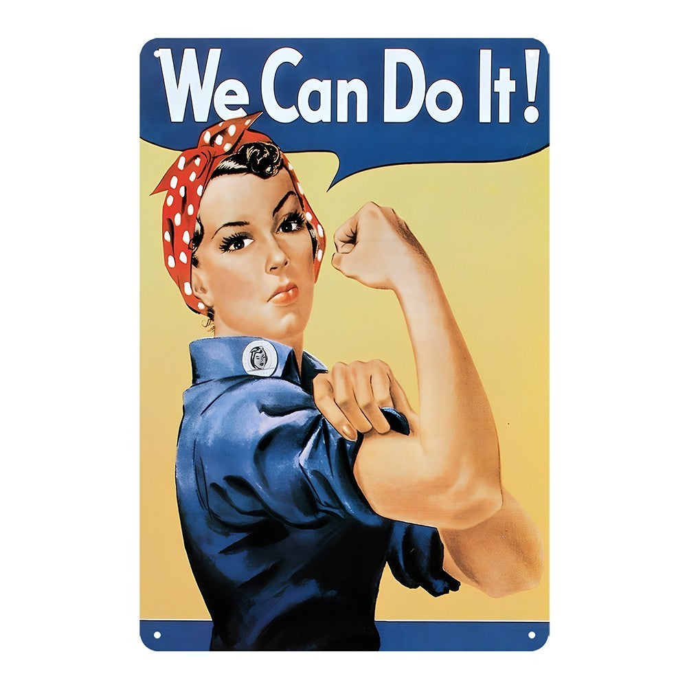 We Can Do It ! Women Ww2 Tin Sign Vintage