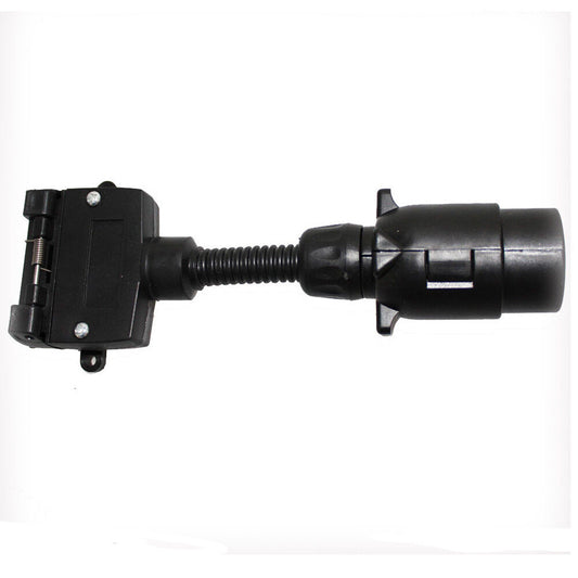 7pin Flat Connector Adaptor Plug Small Round Bus Trailer Camper Electrical Van