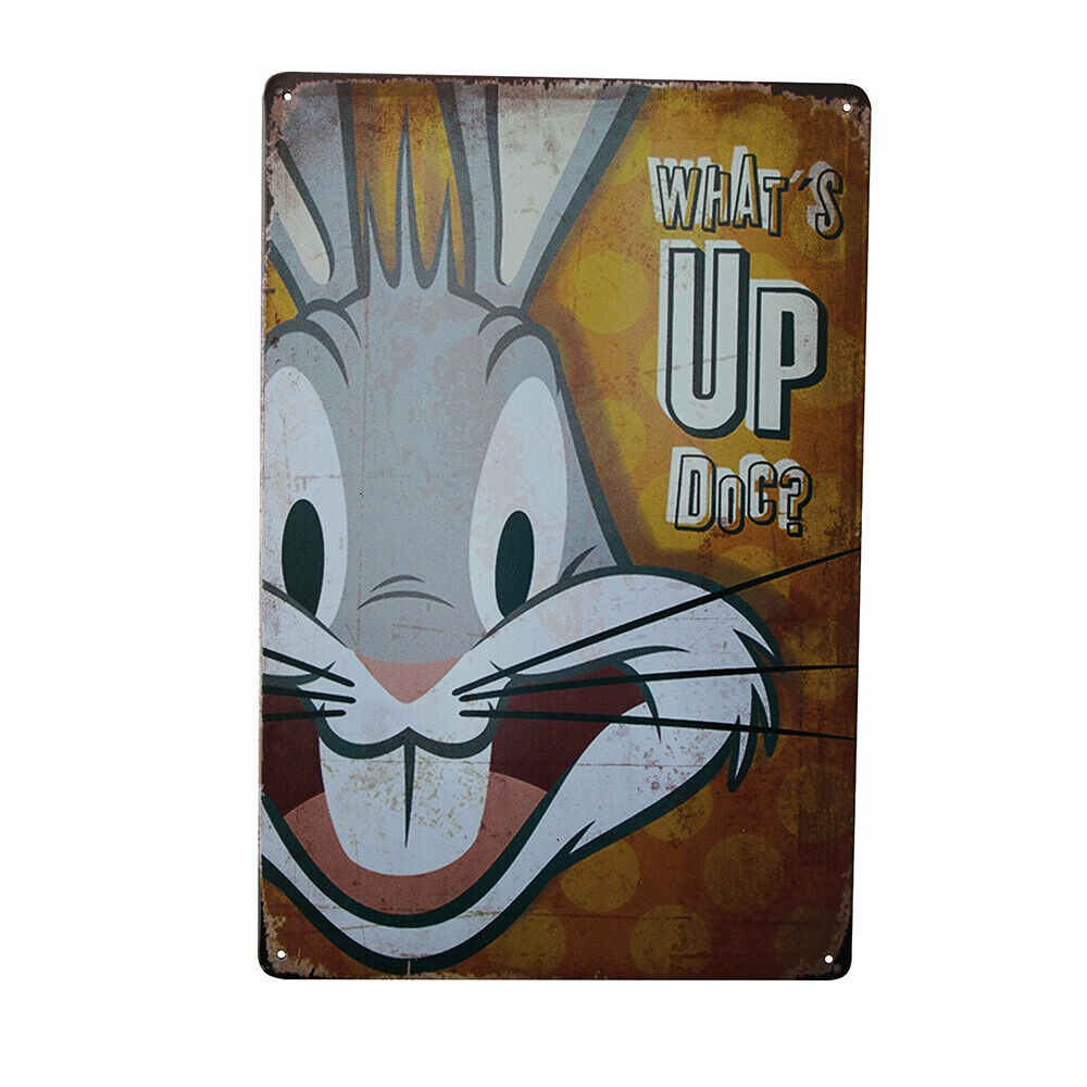 Tin Sign What's Up Doc Metal Sign Vintage Tin 200x300mm Metal