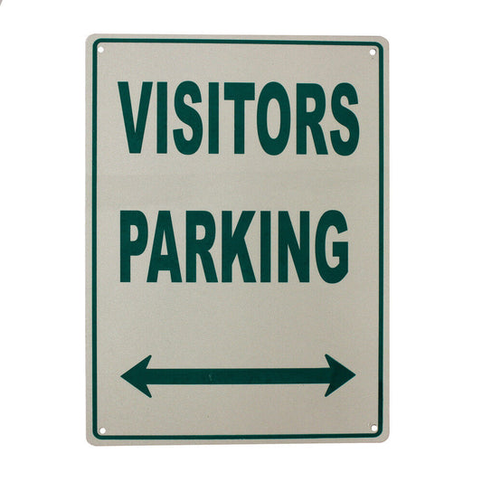 Warning Notice Visitors Parking Sign 200x300mm Metal Traffic Indication Office