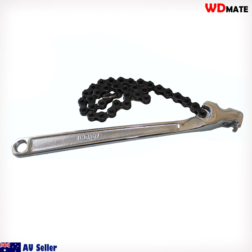 12″ 300mm Oil Filter Chain Wrench Oil Cup Removal Auto Plumbing Pipe Hd 20009005