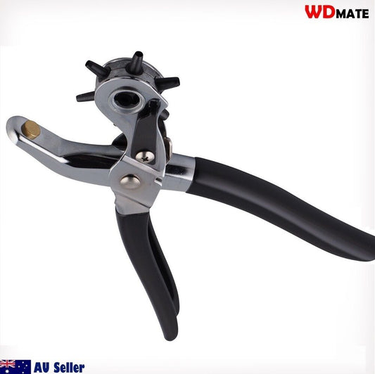 Revolving Leather Punch Plier 6 Hole Size 2.0-4.5mm Tarp Stamp Pliers 94023006