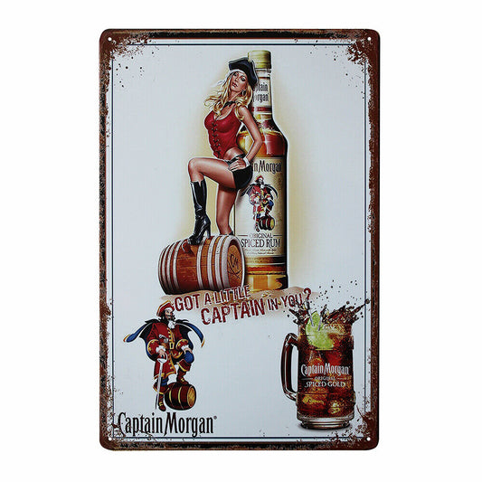 Tin Sign Got A Little Captain In You Metal Sign Vintage Tin 200x300mm Metal