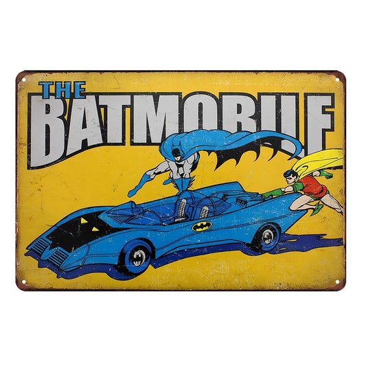 The Batmobile Batman Tin Sign Vintage