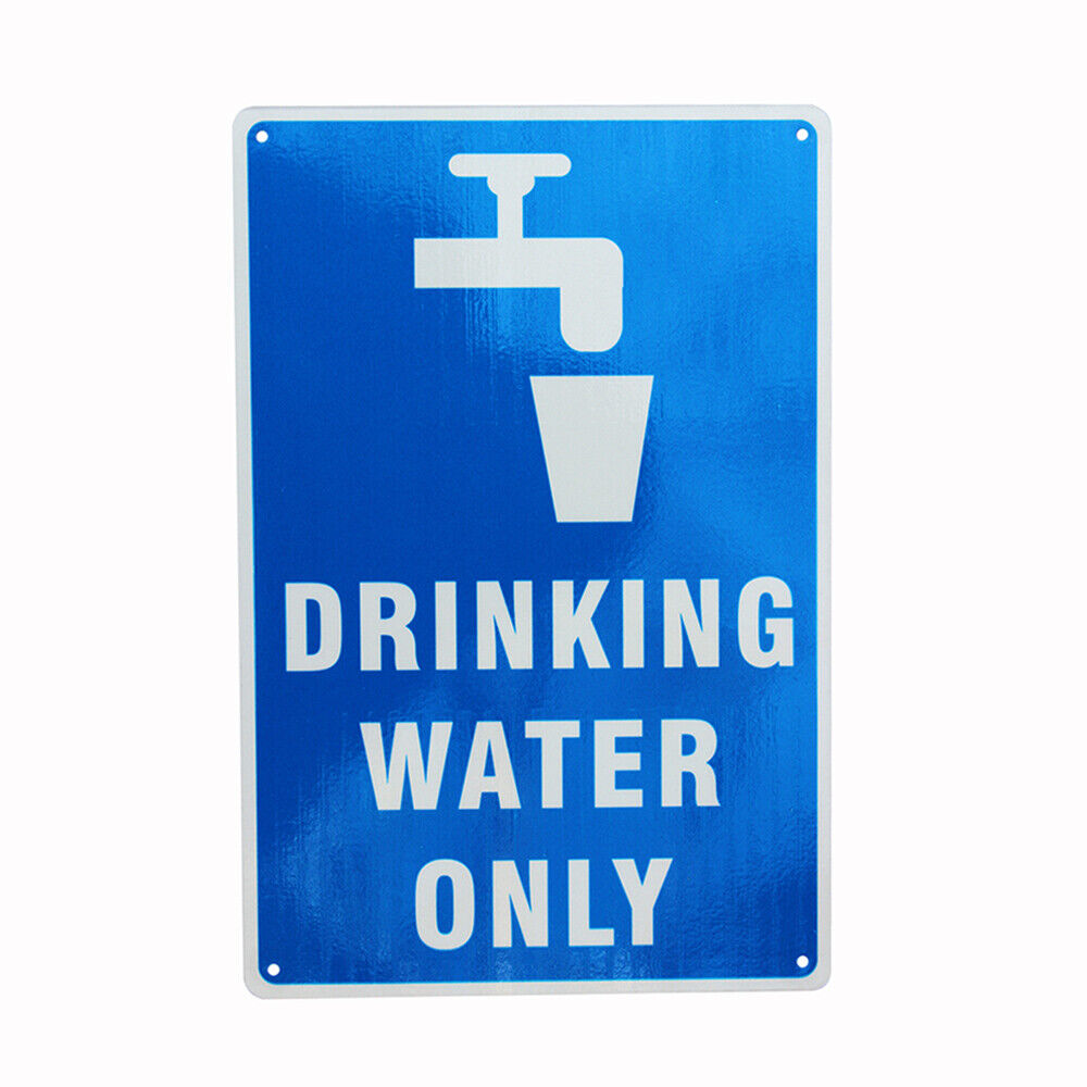 Warning Drinking Water Only Sign 200*300mm Reflective Metal Reflective ...