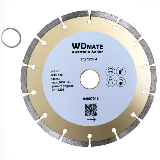180mm Diamond Circular Saw Disc Dry Segment Cutting Blade 7″ 7*2.4mm 25.4/22.2mm