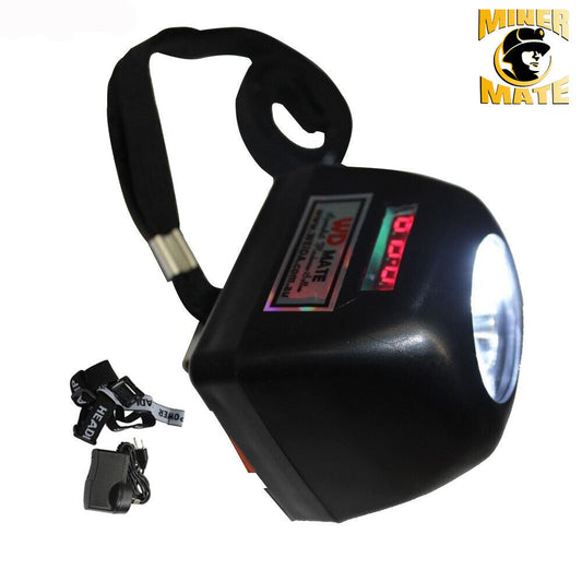 4500lm 1w Miner Lamp Digital Light Led Display Helmet Cap Lamp Cordless Long-lif